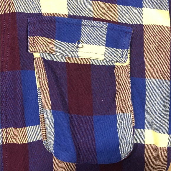 We The Free Purple and Yellow Plaid Shirt L - Picture 5 of 8